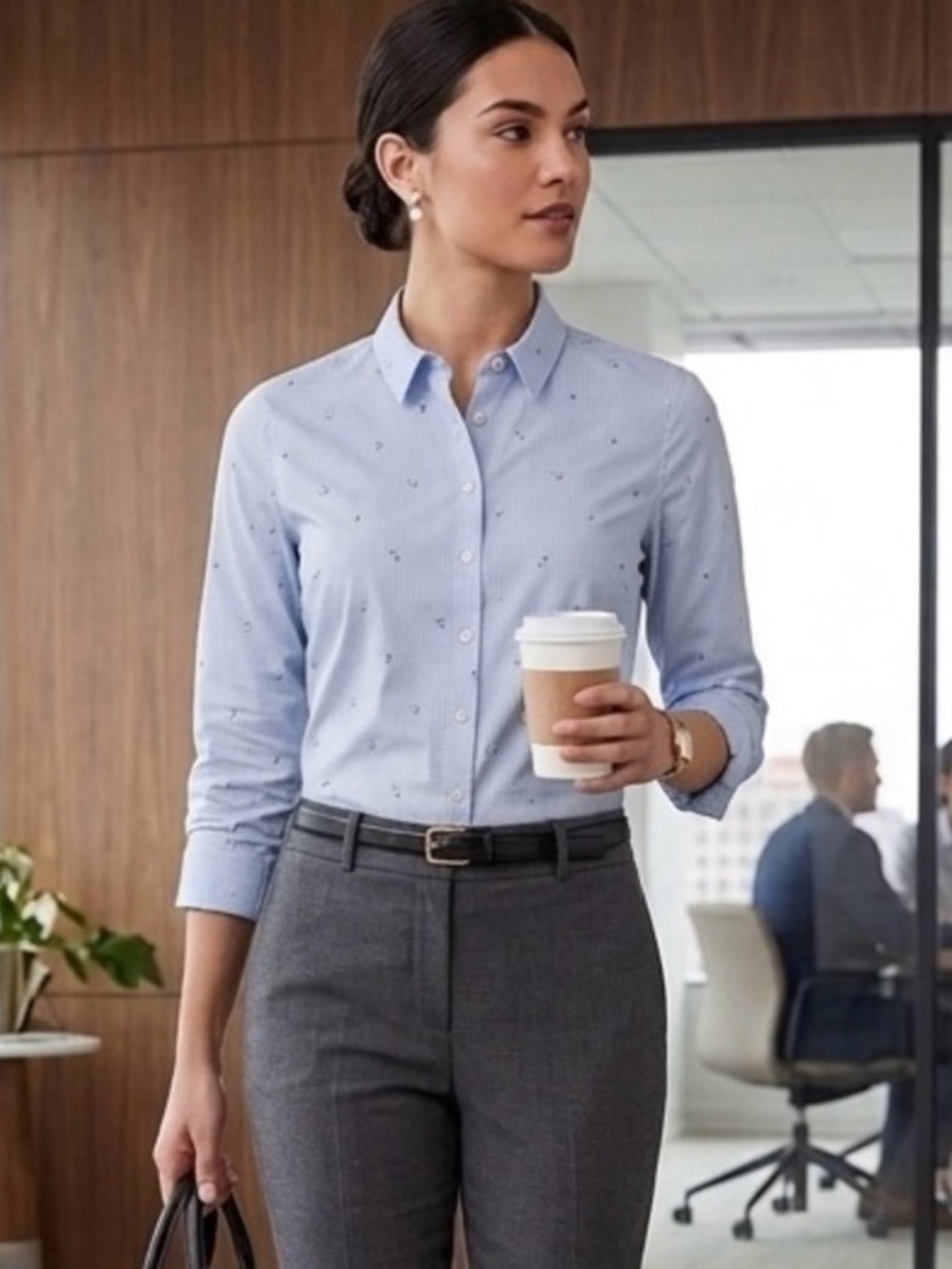Lila Rose Light Blue Button Down Shirt